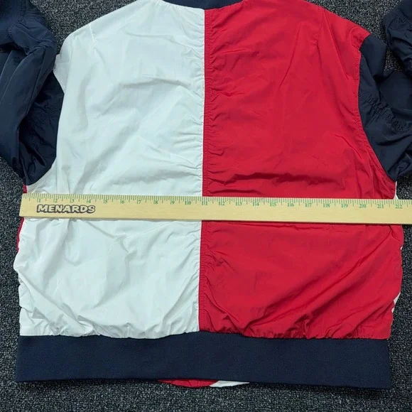 Tommy Hilfiger Mens Colorblock Bomber Jacket Red White Navy J9AJ0451 XL NWT